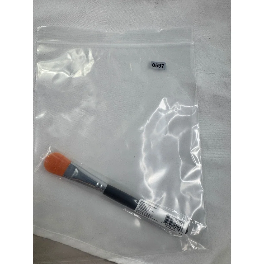 Morphe M707-3/4 Oval Foundation Brush Synthetic Bristles Black Silver New